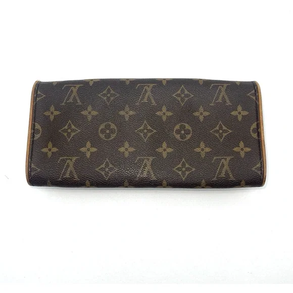 Authentic Louis Vuitton Pochette Twin Monogram Brown Clutch - Picture 2 of 16